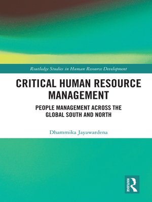 cover image of Critical Human Resource Management